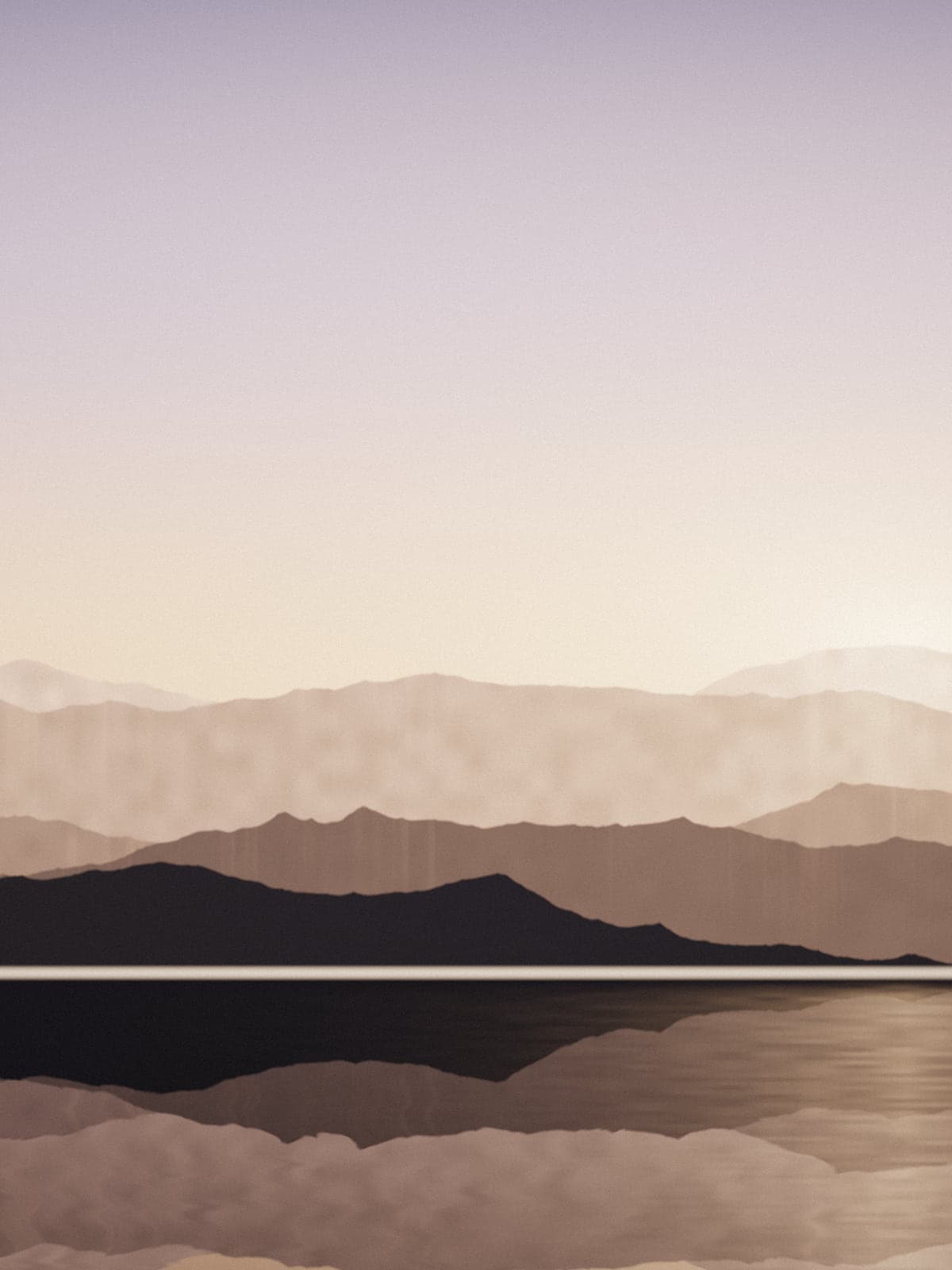 Atlas mountains at dusk above an infinity pool