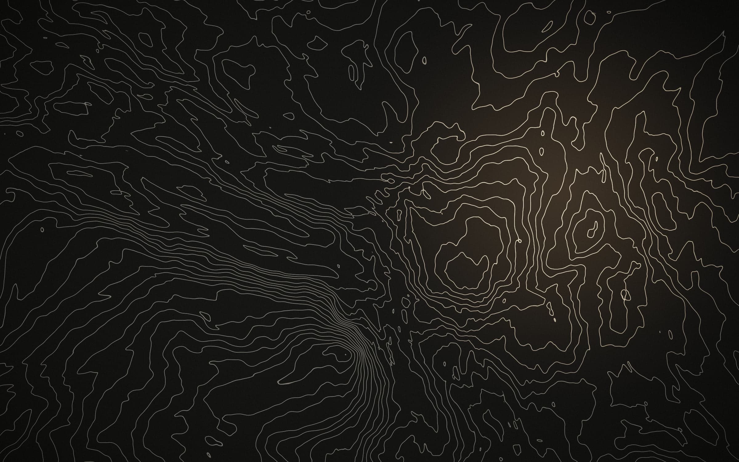 Des lignes de lumière dorée qui se croisent comme sur une carte