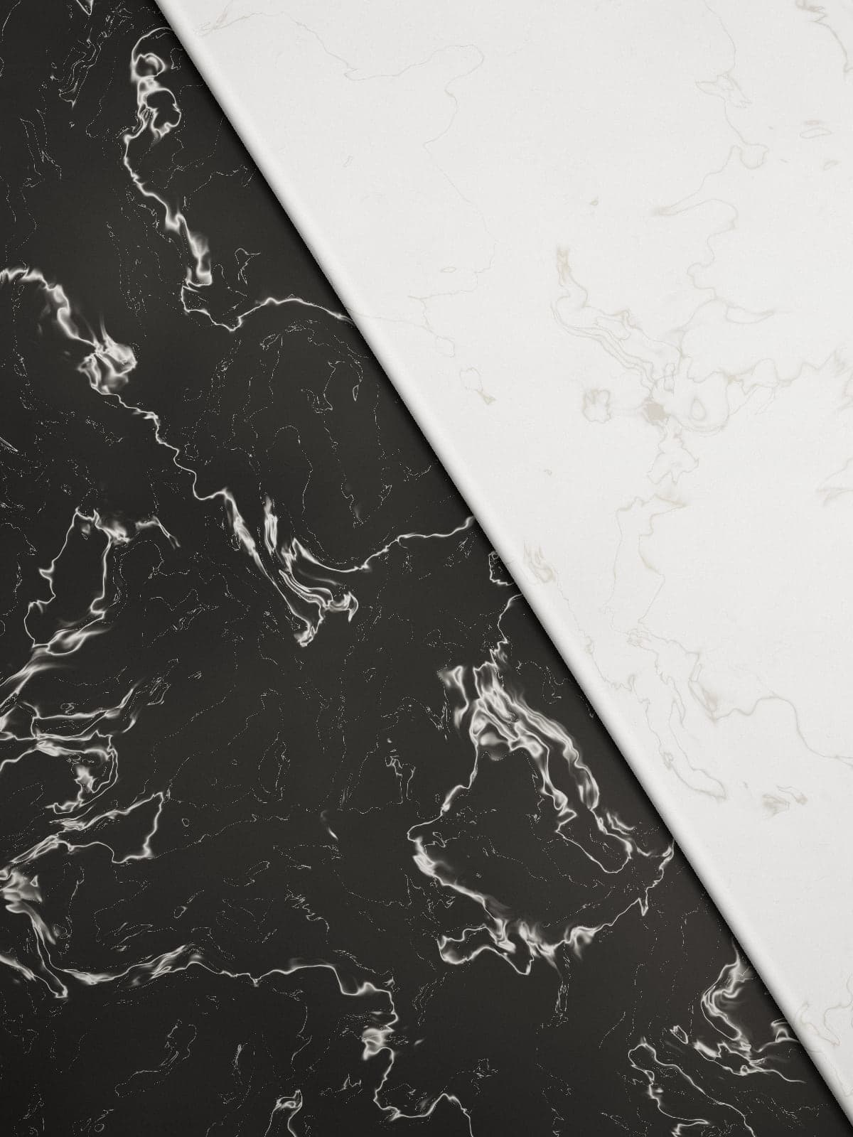 Tranches de marbre noir et blanc qui se rejoignent